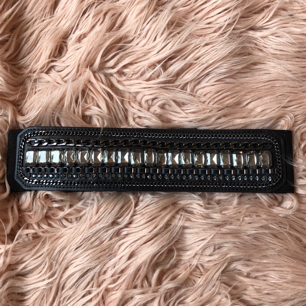 BCBG Jewel & Gunmetal Belt